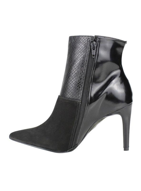 Botín Versace 1969 Stiletto Cuero Negro-2