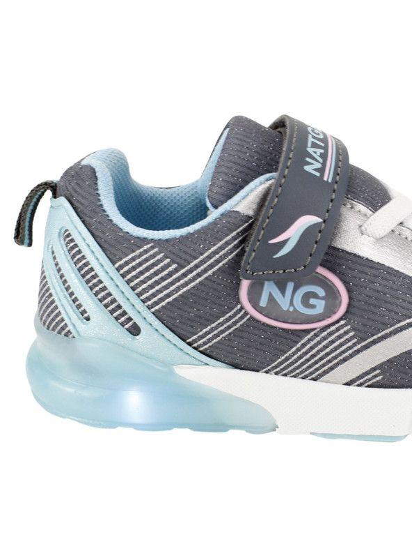 Zapatilla Nat Geo Kids Luces Gris-3
