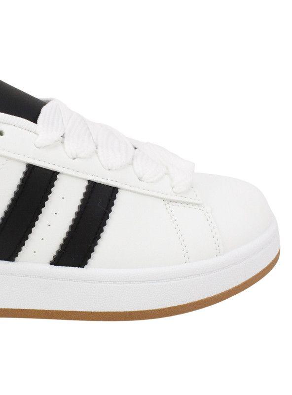 Zapatilla New Walk Clásica Retro Blanca y Negra-4