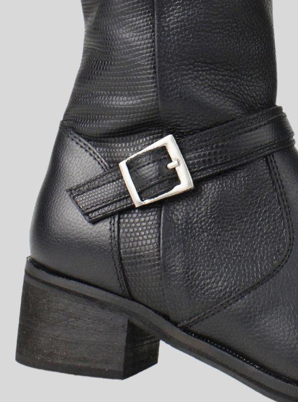 Bota Exs Broche Cuero Negro-3