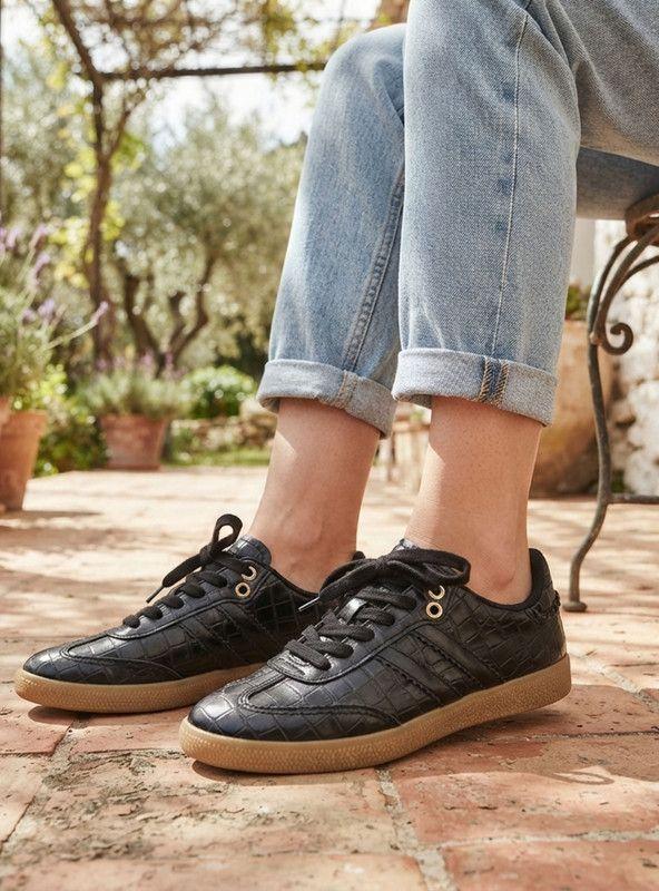Zapatilla New Walk Urbana Croco Negra-1