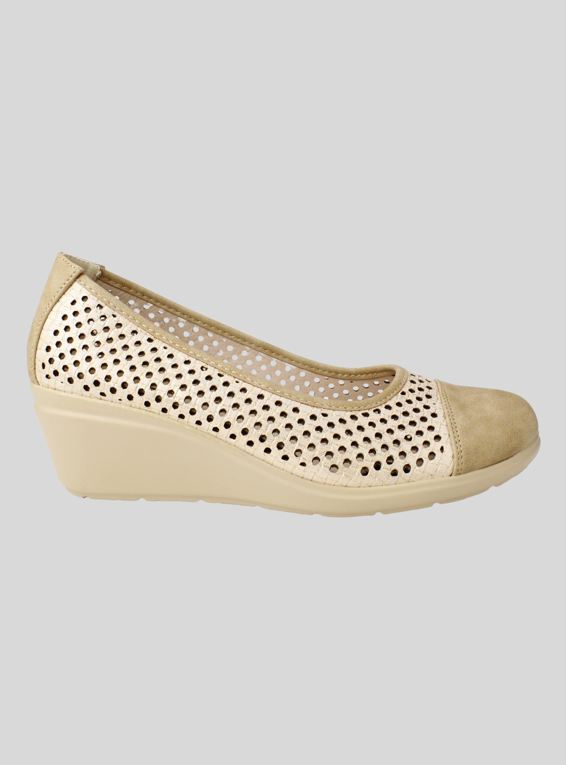 Zapato New Walk Troquelado Camel-0