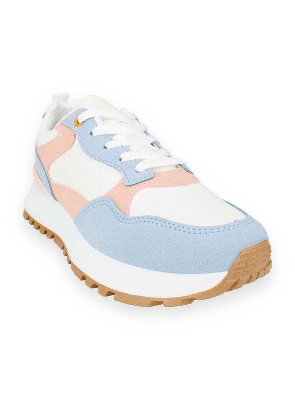 Zapatilla New Walk Urbana Celeste-Rosa-1