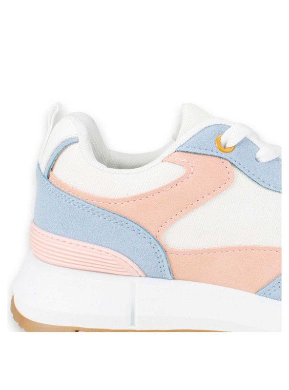 Zapatilla New Walk Urbana Celeste-Rosa-3