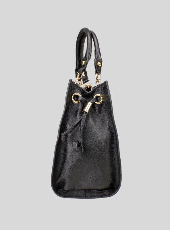 Cartera Versace 1969 Cuero Tachas Negra-3