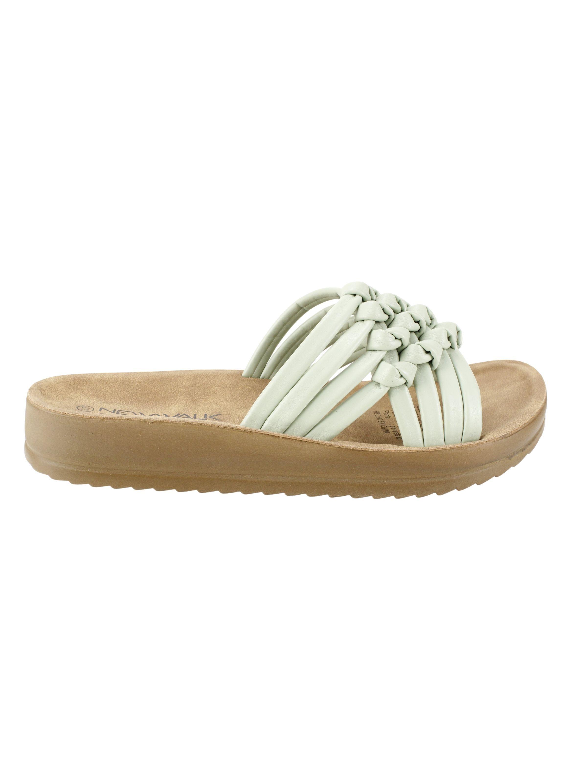 Sandalia New Walk Trenzada Turquesa-0