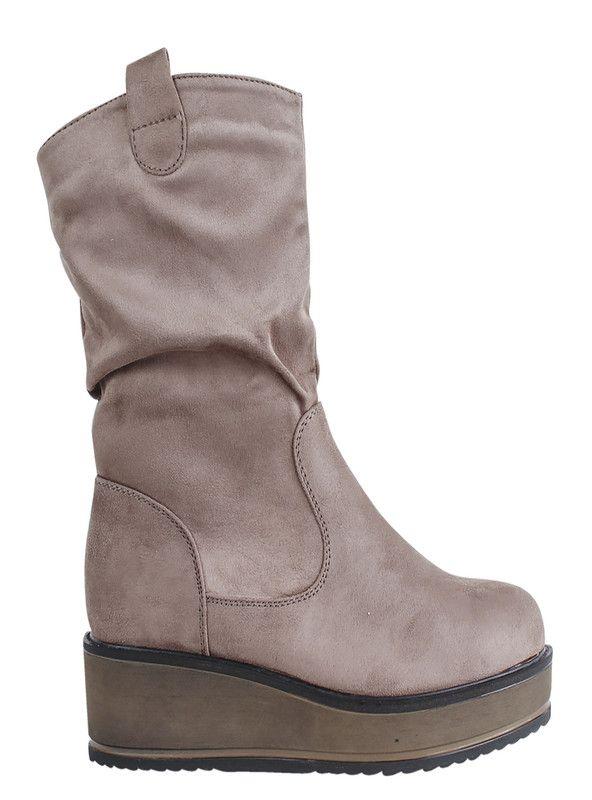 BOTIN MUJER CASUAL NEW WALK 1590-1-KA  ( 35-40)  | Beige |-1