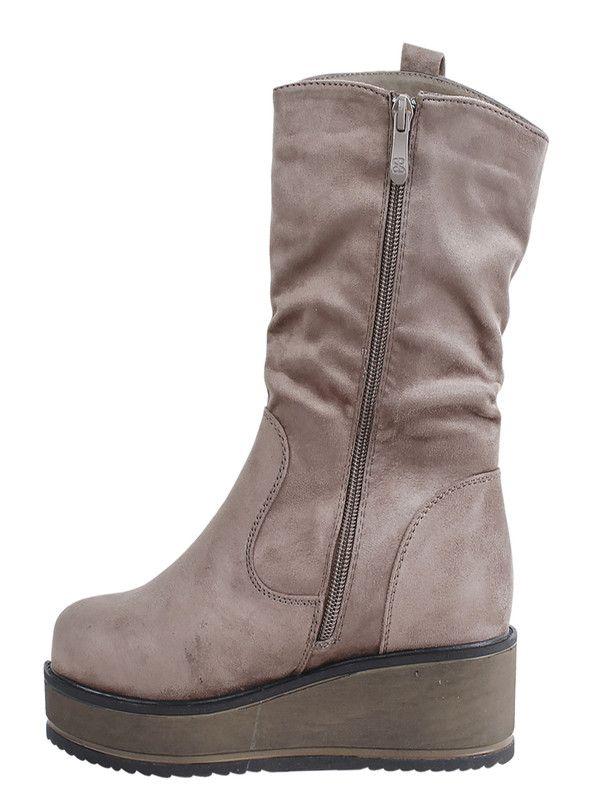 BOTIN MUJER CASUAL NEW WALK 1590-1-KA  ( 35-40)  | Beige |-2