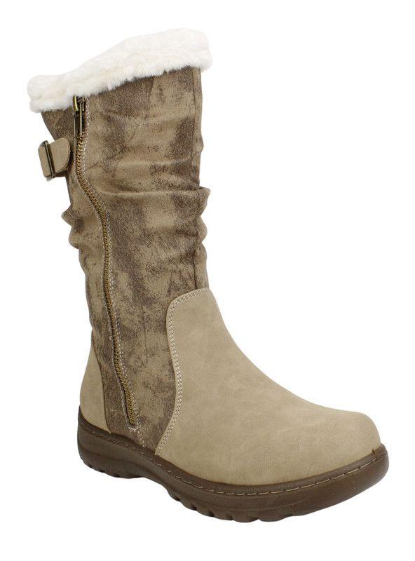 Bota New Walk Suey Corta Taupe-2