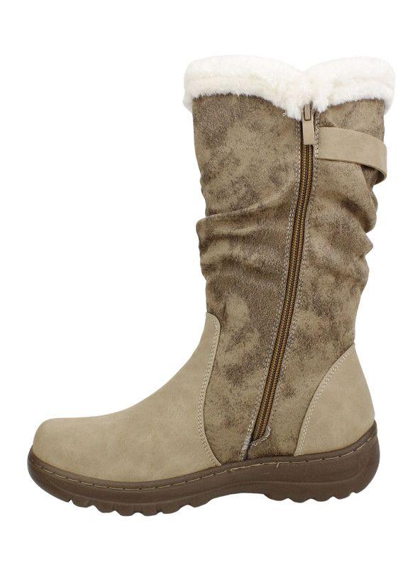 Bota New Walk Suey Corta Taupe-3