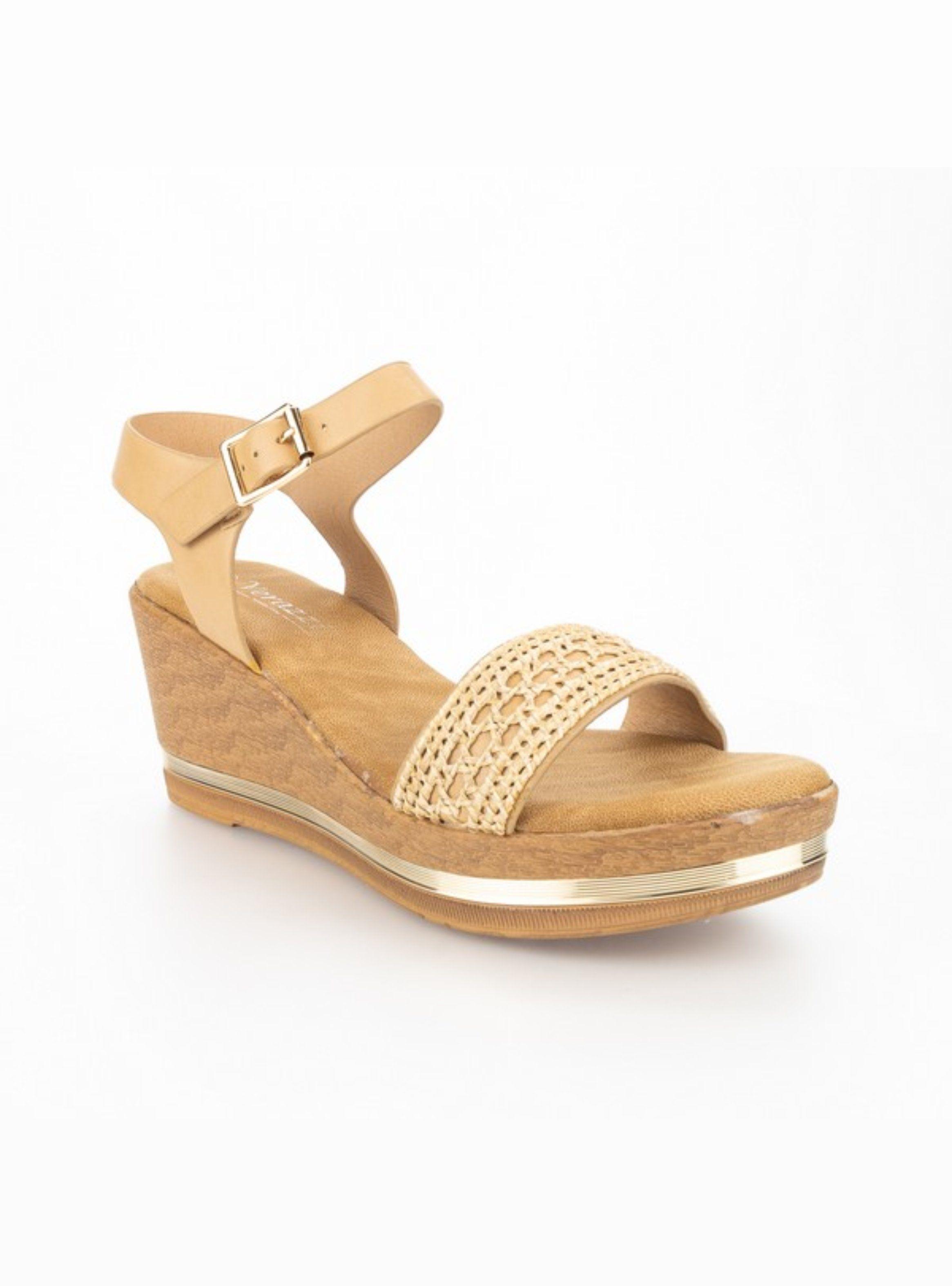 Sandalia New Walk Tejido Beige-1