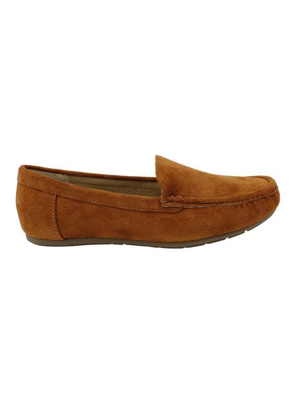 Mocasín New Walk Slip On Confort Camel-0