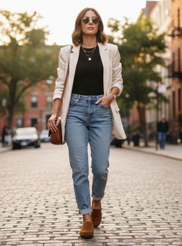 Mocasín New Walk Slip On Confort Camel-1