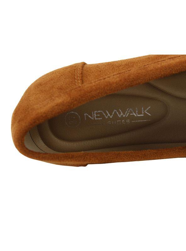 Mocasín New Walk Slip On Confort Camel-4