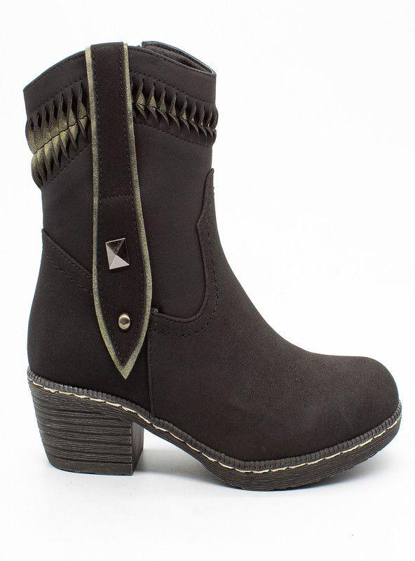 BOTIN MUJER MODA NEW WALK 26G06F1-90 (35-40) | Negro |-1