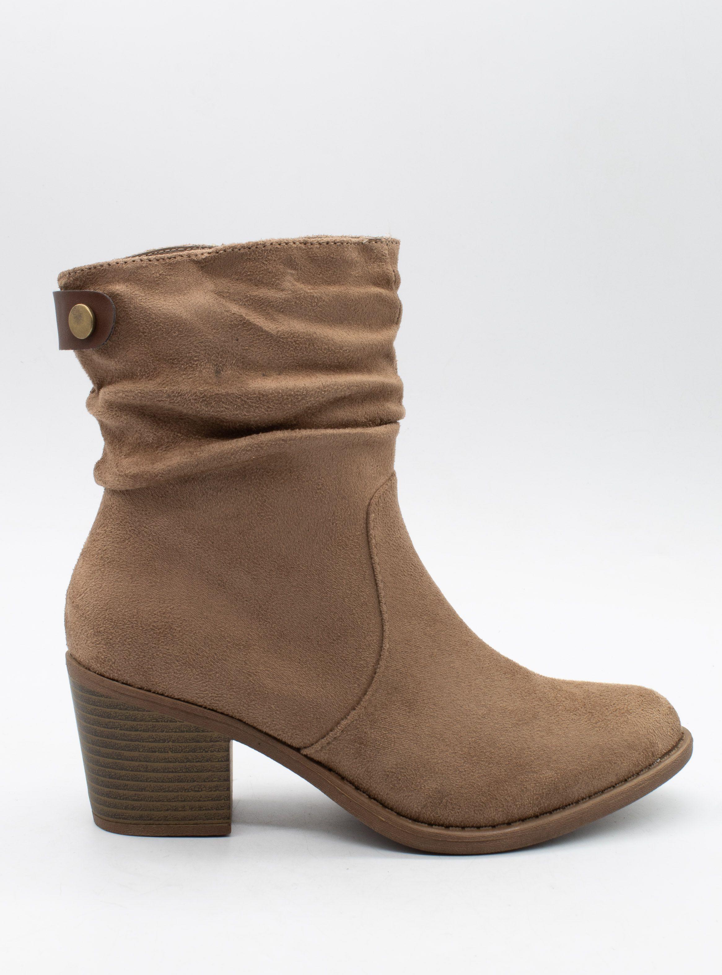 Botín New Walk Liso Khaki-1