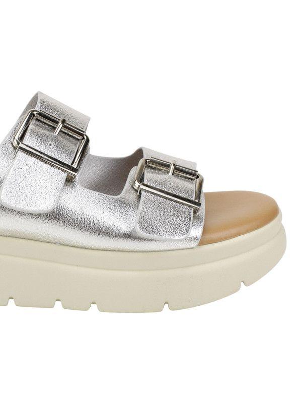 Sandalia New Walk Plataforma Plateada-4