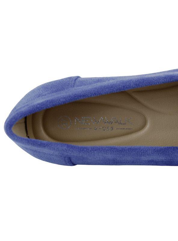 Mocasín New Walk Slip On Confort Azul-4