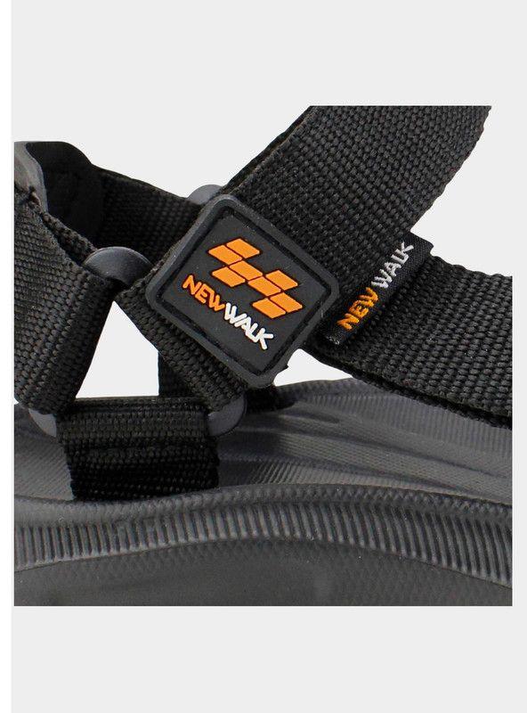 Sandalia New Walk Velcro Abiertas Negra-3
