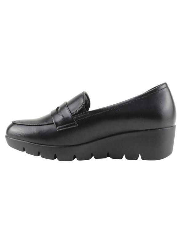 Mocasín New Walk Plataforma Negro-2
