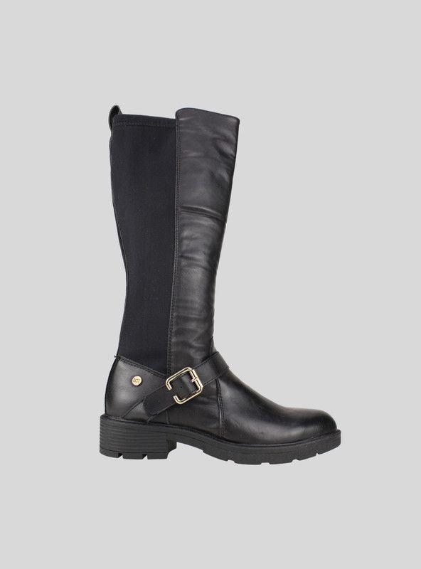 Bota Xti Elástica Negra-0