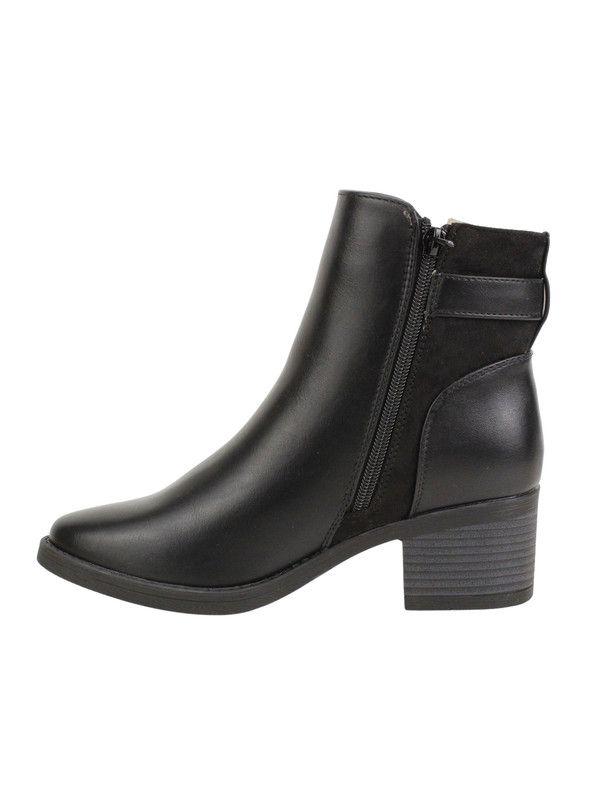Botín New Walk Broche Metálico Negro-3