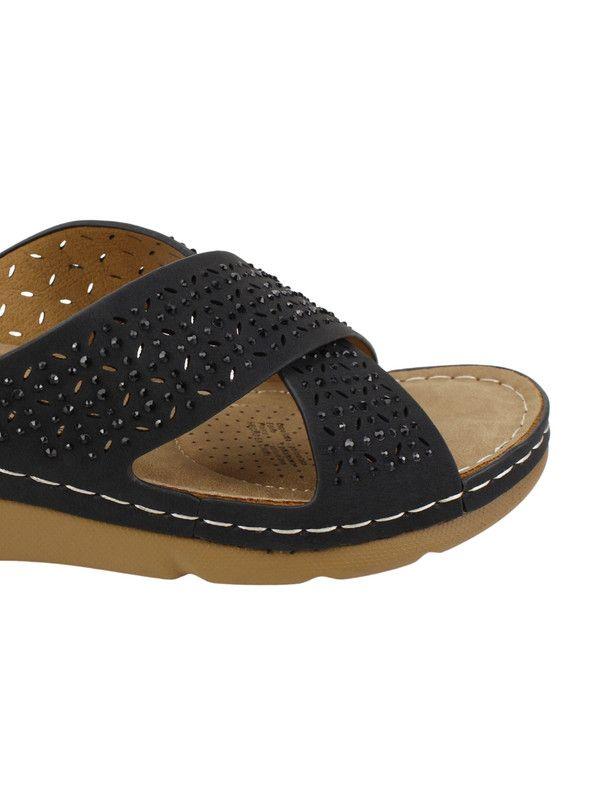 Sandalia New Walk Perforada Negra-4