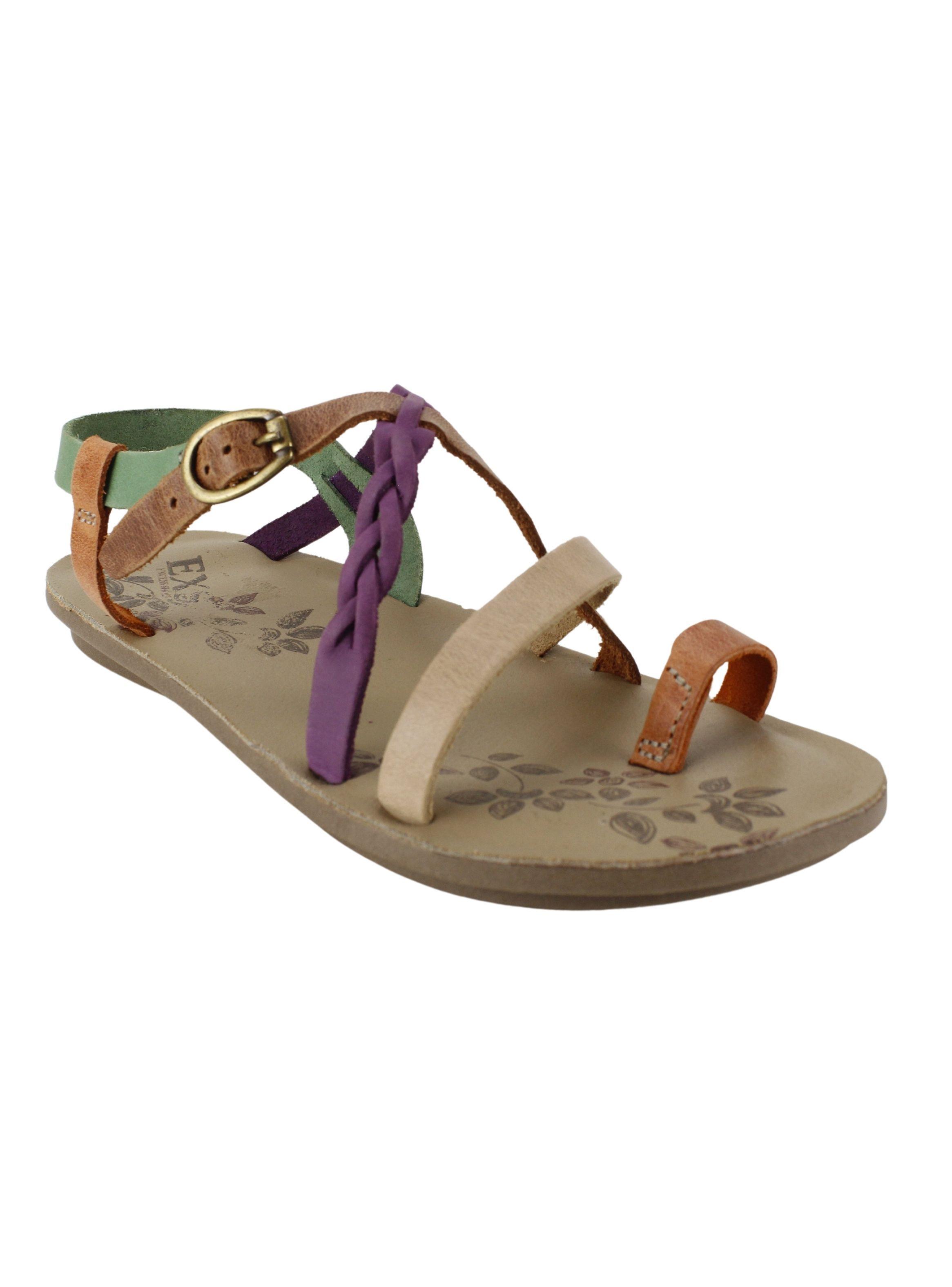 Sandalia Exs Romana Cuero Beige-1