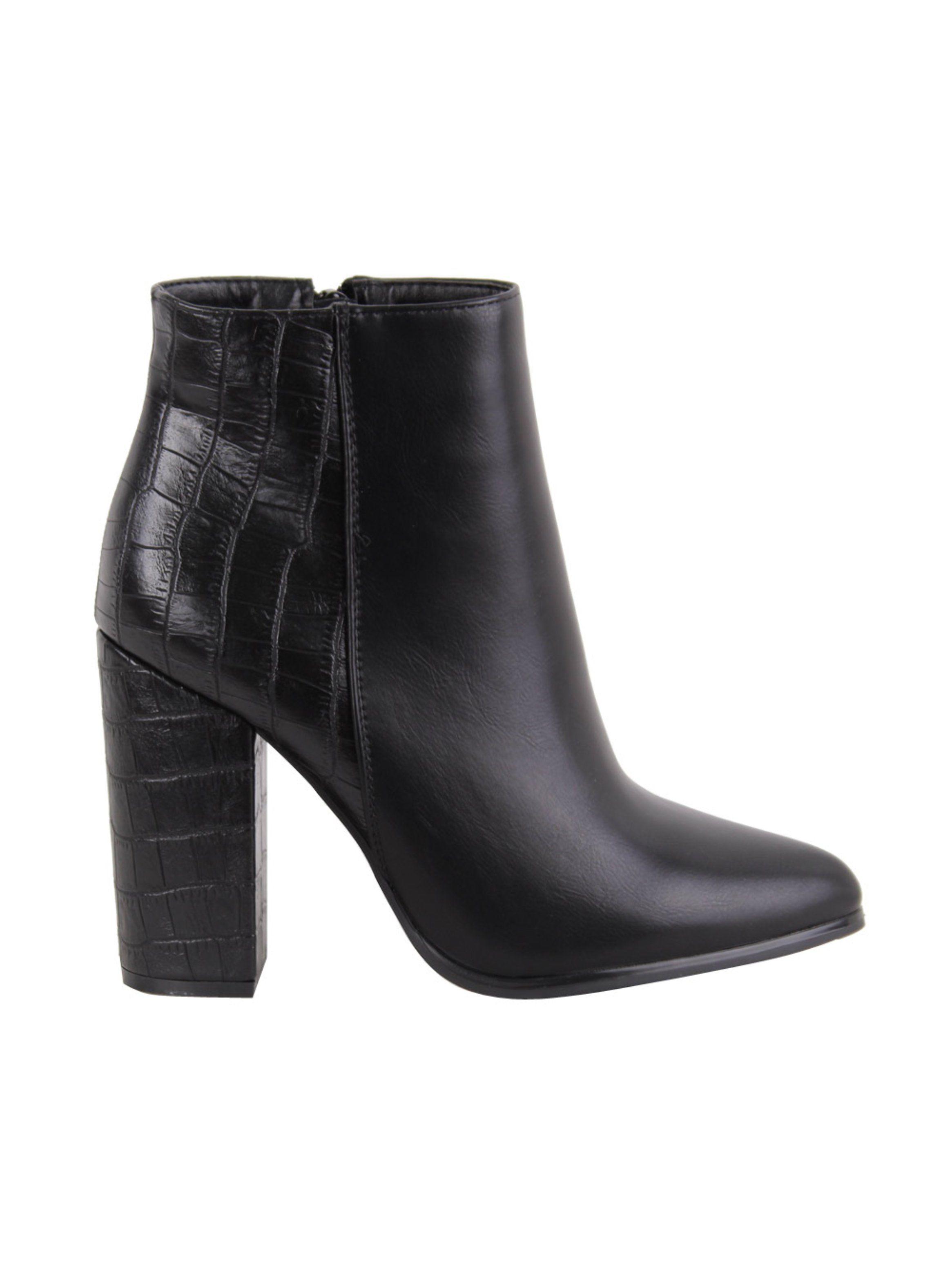 Botín New Walk Croco Negro-0