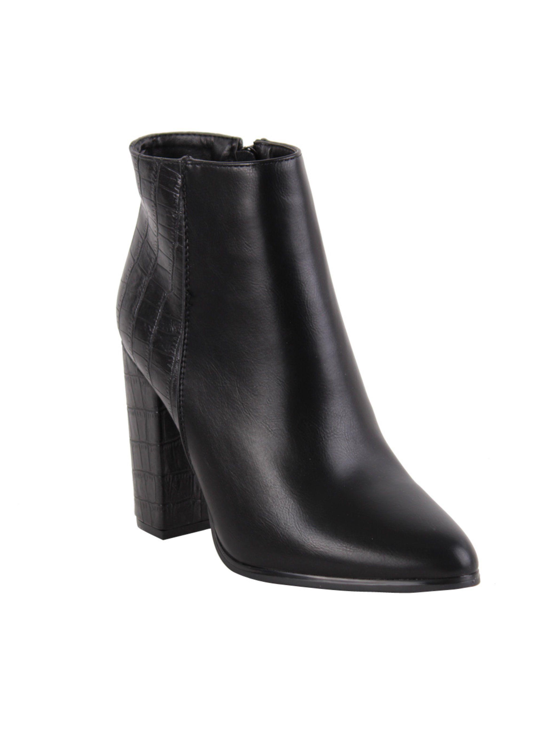 Botín New Walk Croco Negro-1