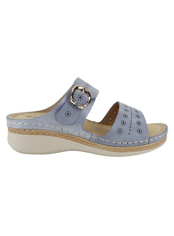 Sandalia New Walk Sol Confort Celeste-0