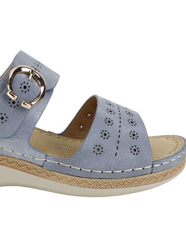 Sandalia New Walk Sol Confort Celeste-3