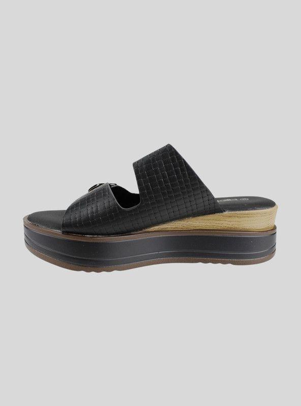 Sandalia New Walk Doble Correa Negra-2