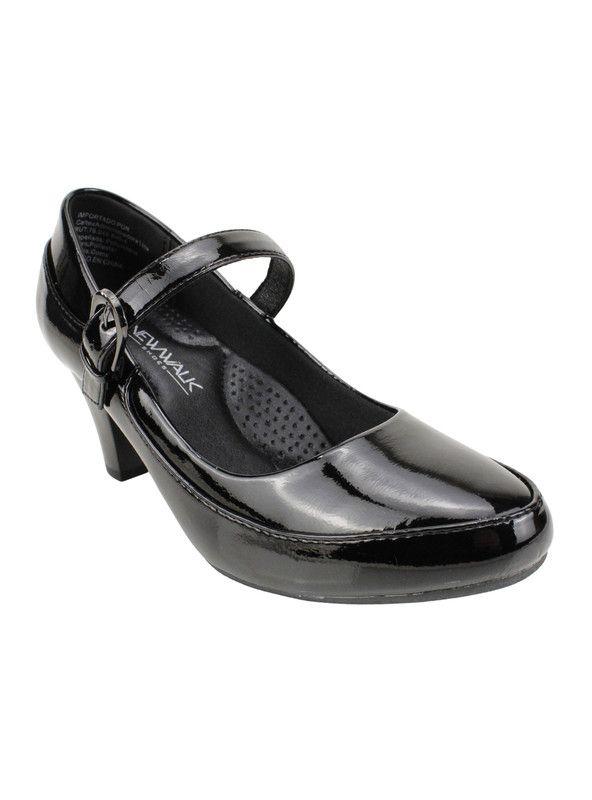 Zapato New Walk Cuequeros Confot Negro Charol-2