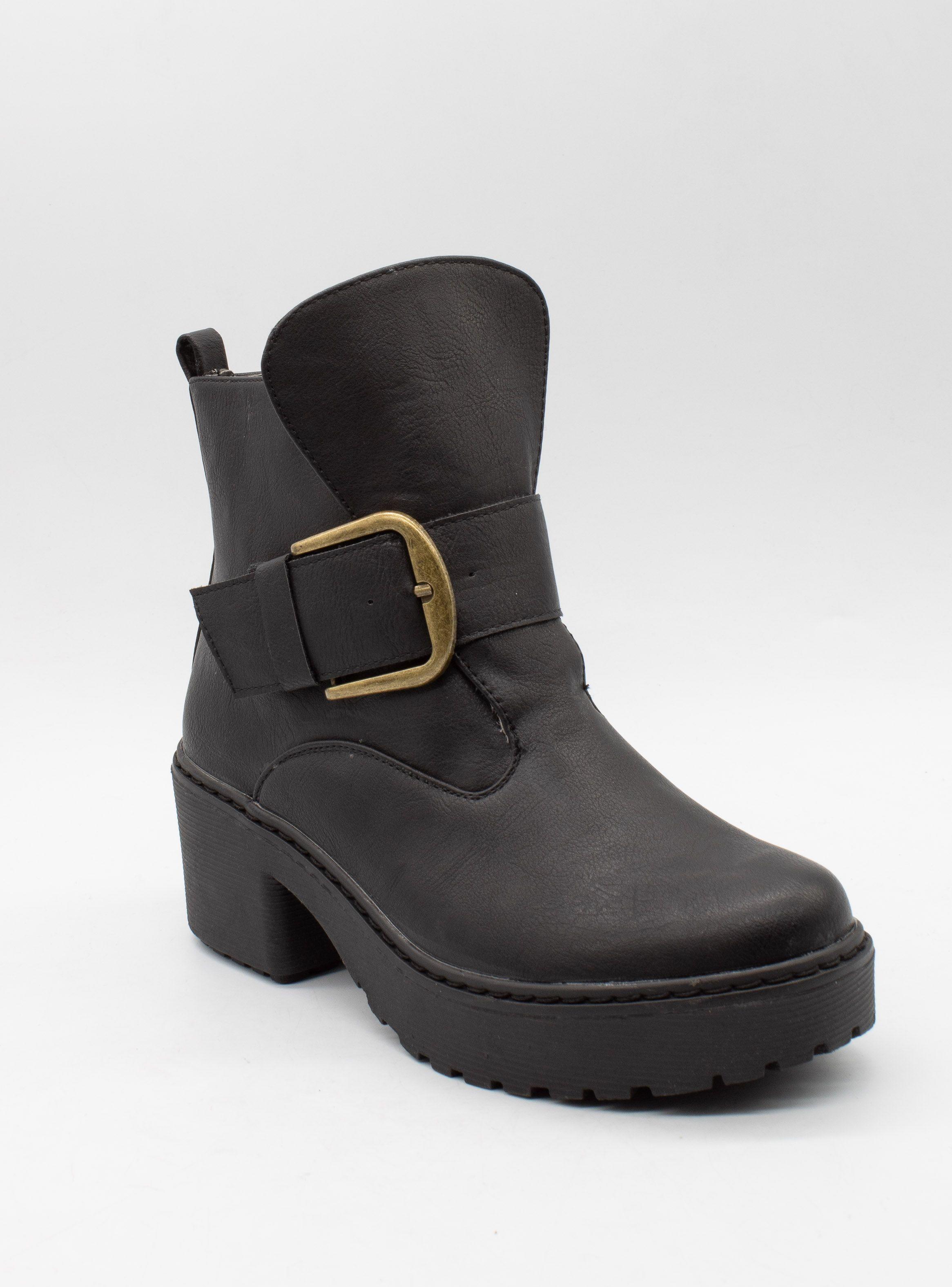 Botín New Walk Hebilla Negro-0