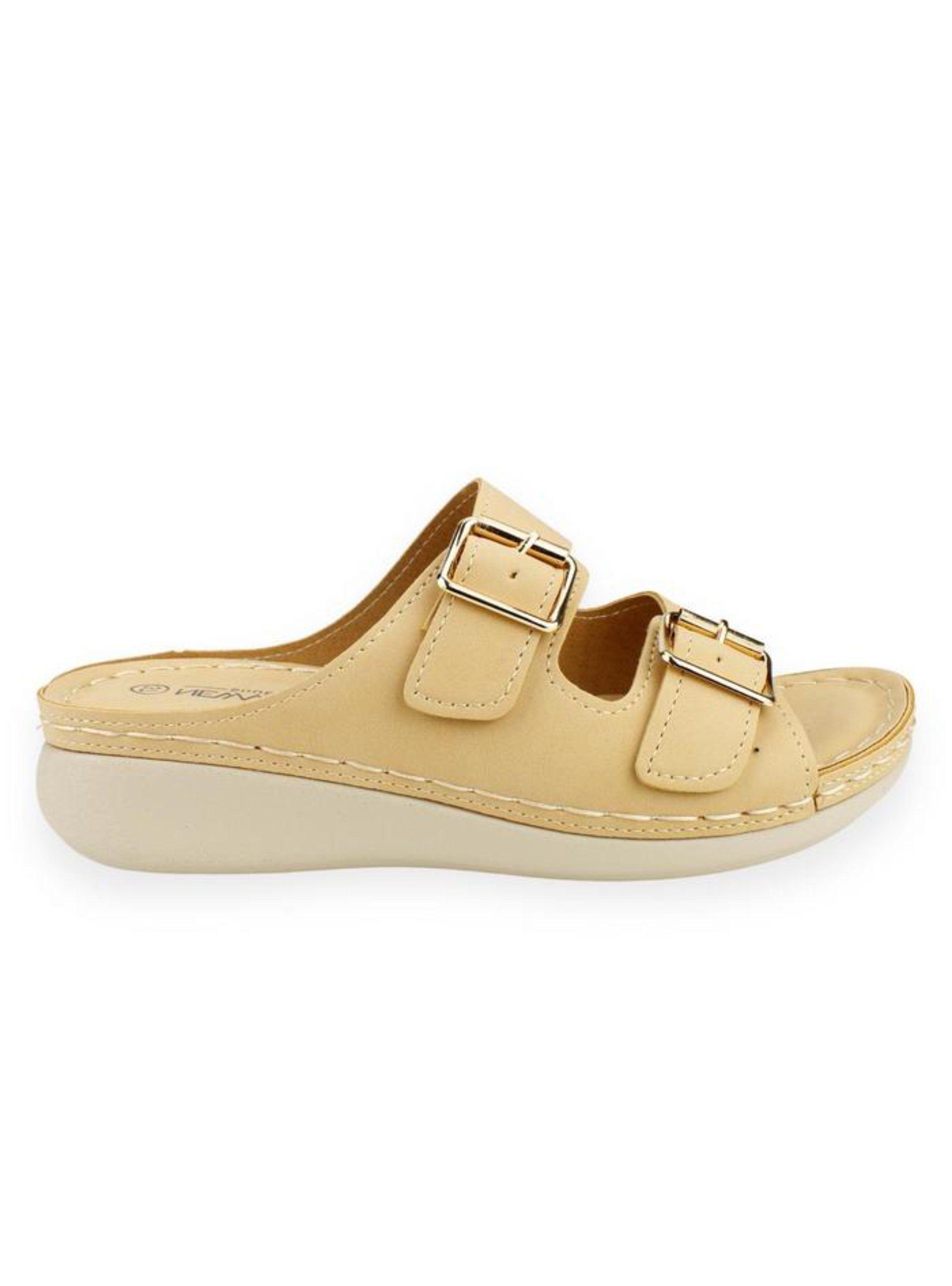 Sandalia New Walk Confort Beige-0