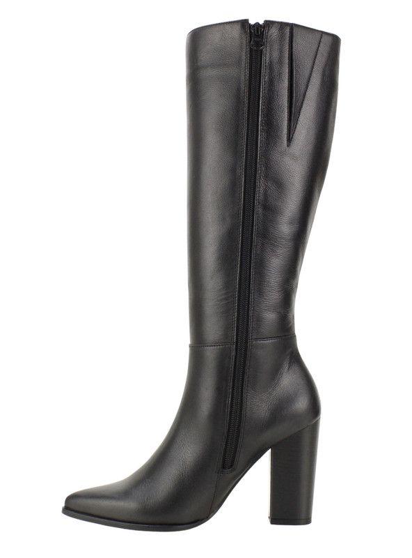 Bota Exs Cuero Liso Negra-2