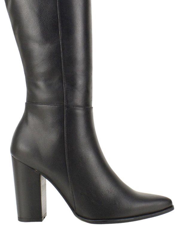 Bota Exs Cuero Liso Negra-3