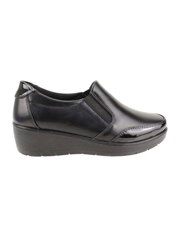 Zapato New Walk Lia Plataforma Confort Negro-0