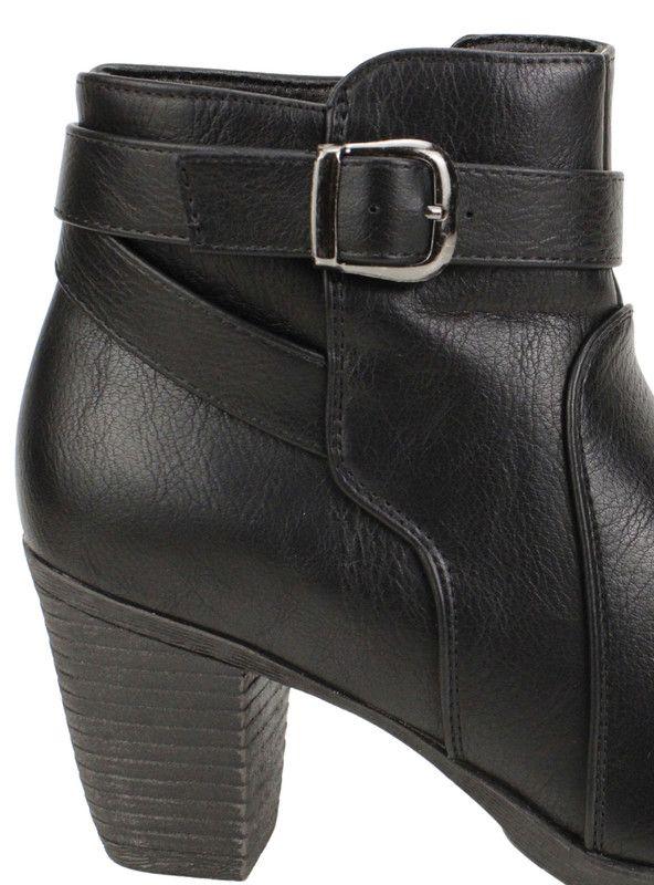 Botín New Walk Hebilla Comfort Negro-4