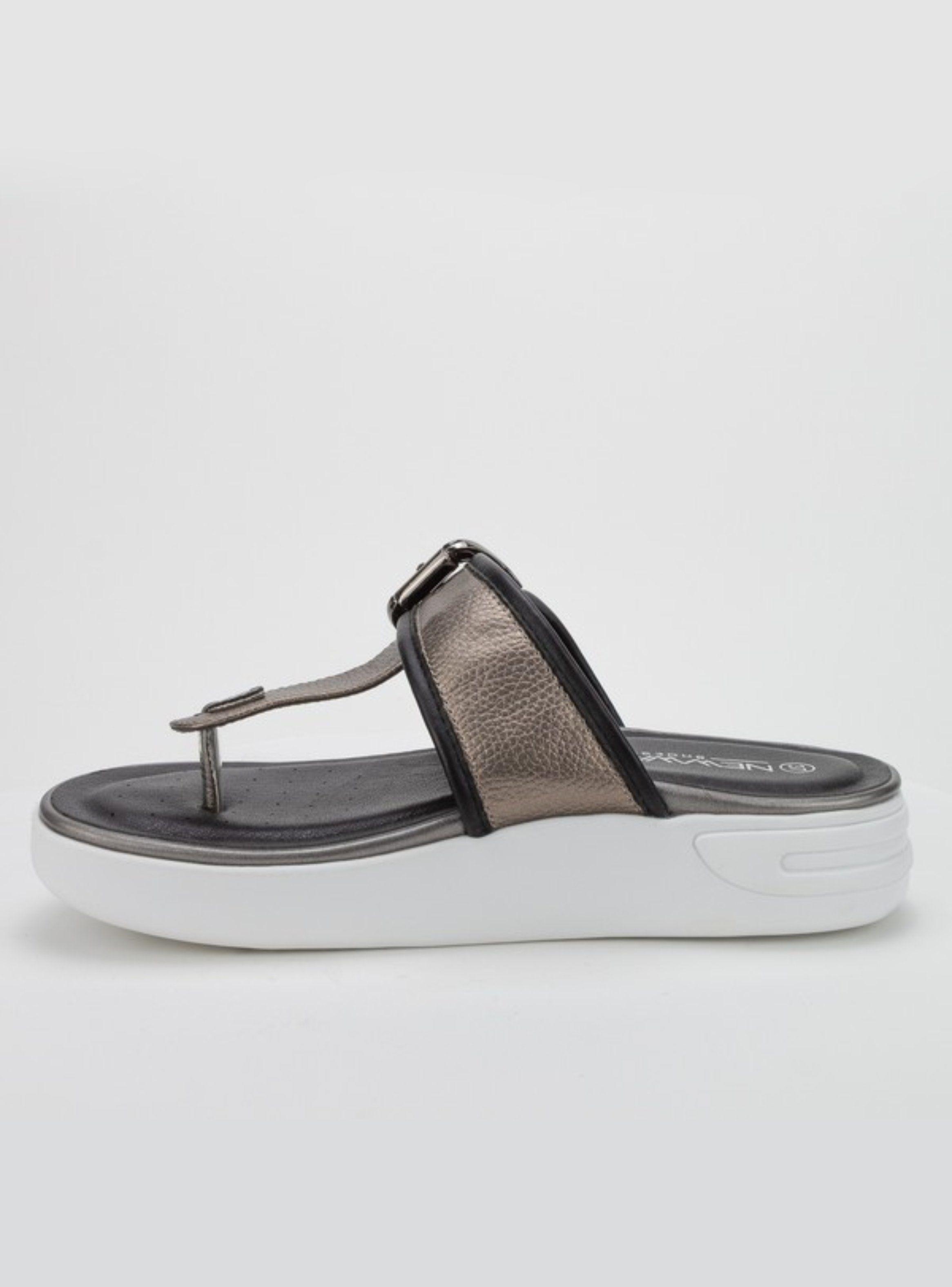 Sandalia New Walk Metal Plateado-4