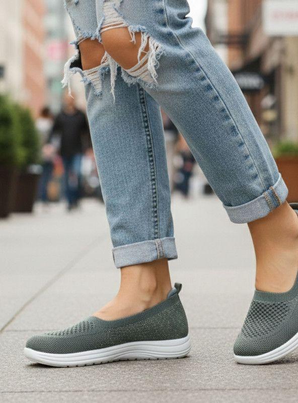 Zapatilla New Walk Slip On Confort Verde-1