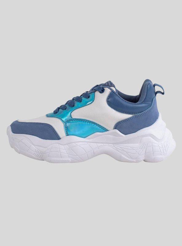 Zapatilla New Walk Chunky Celeste-2