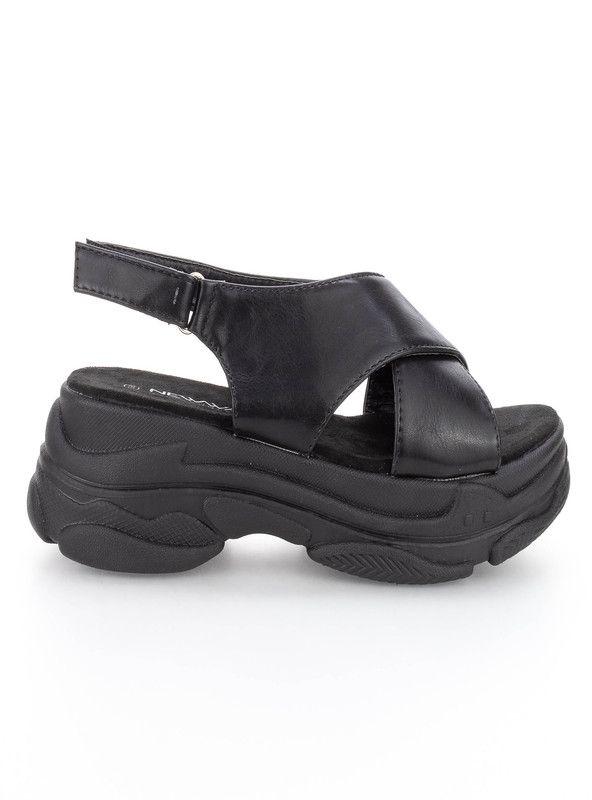 SANDALIA MUJER CASUAL NEW WALK 9443-90 | Negro |-1