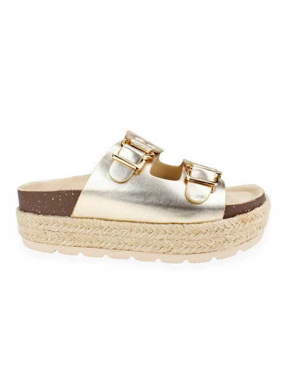Sandalia Agua de Coco Anturio Dorada-0
