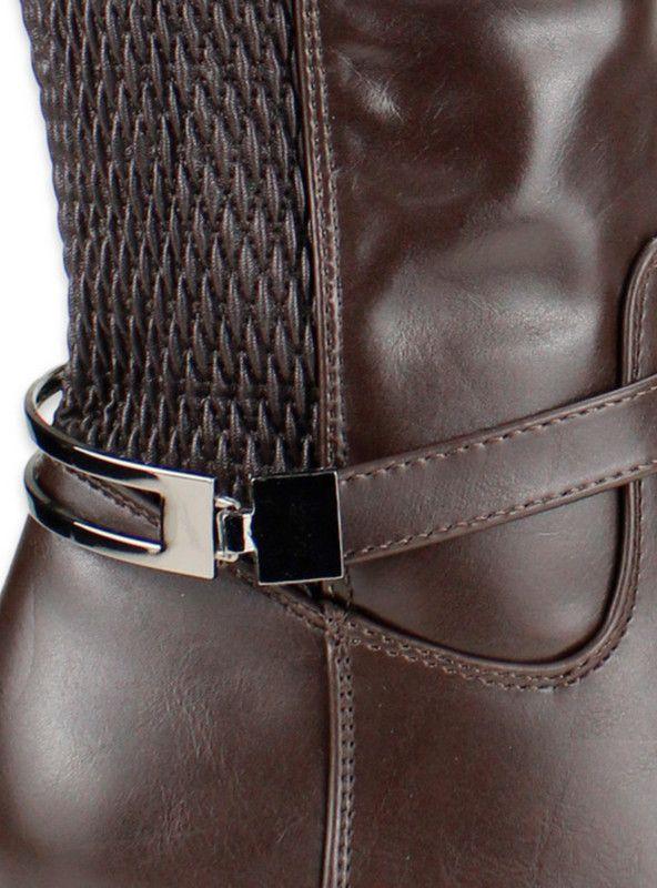 Bota Agua de Coco Hebilla Café-3