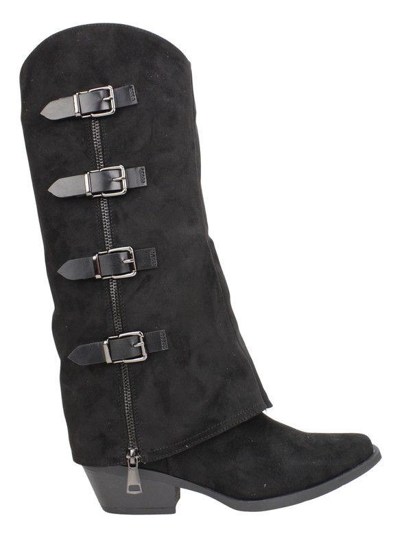 Bota Agua de Coco Vaquera Convertible Negra-0