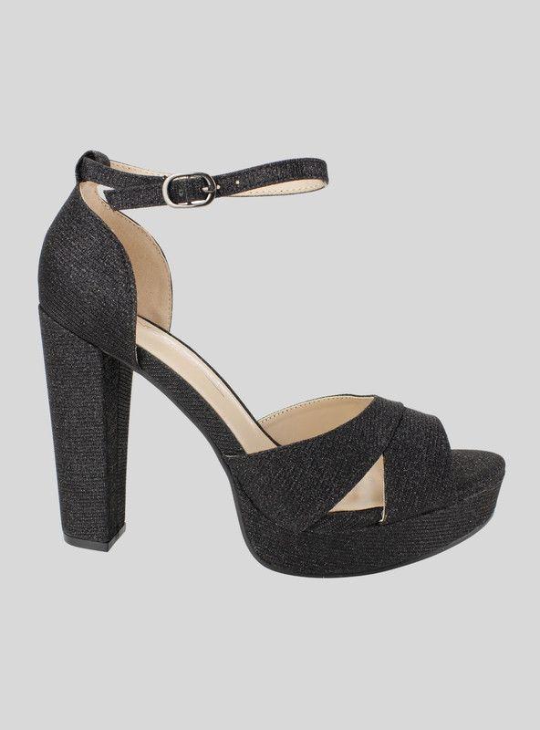 Sandalia New Walk Brillos Negra-0