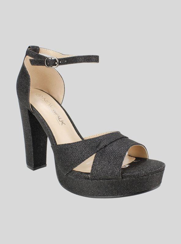 Sandalia New Walk Brillos Negra-1