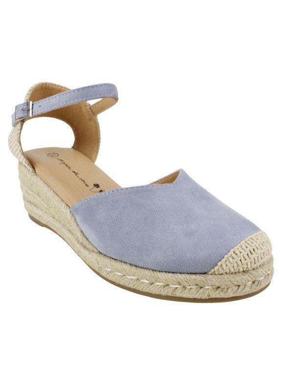 Alpargata Agua de Coco Rayen Cuña Celeste-2